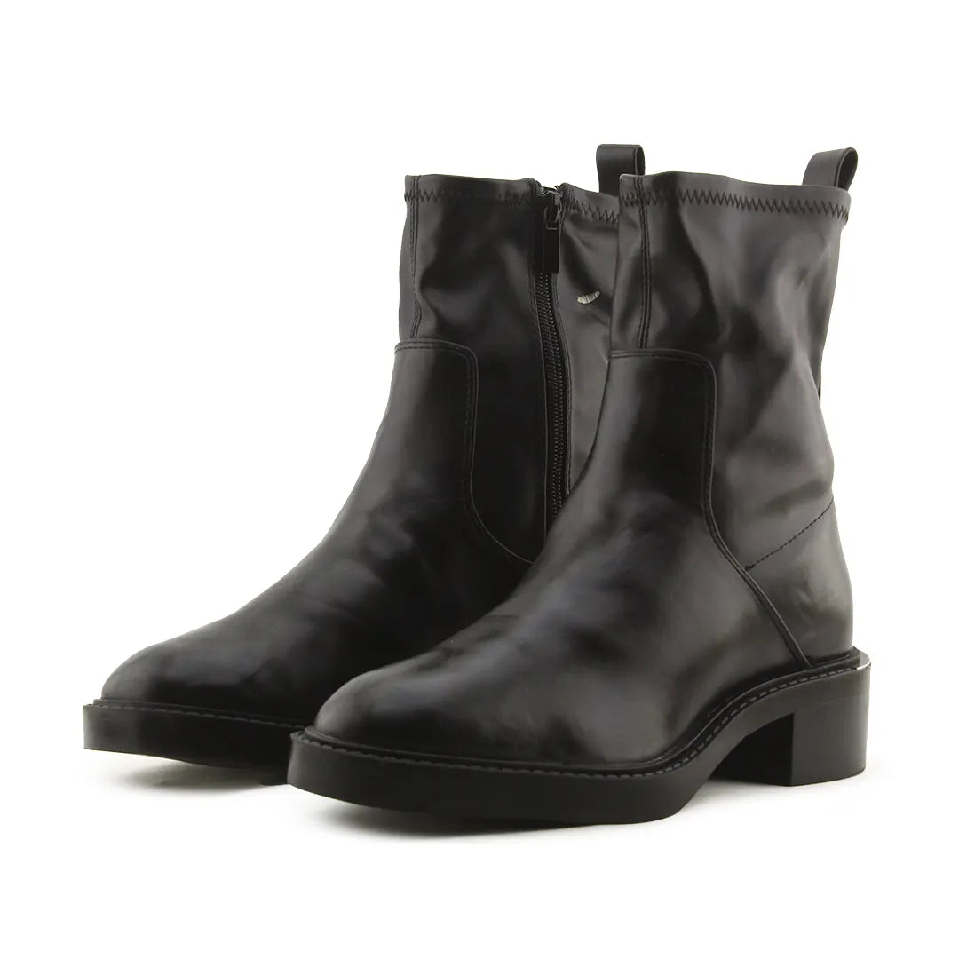 Stradivarius Zipper Ankle Boot | 100% Authentic Leather