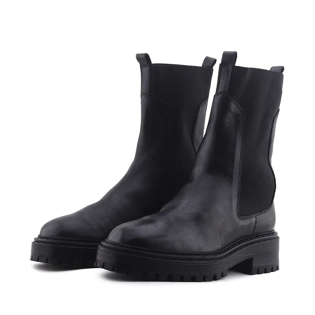Massimo Dutti Stretchable Ankle Boot | 100% Authentic Leather