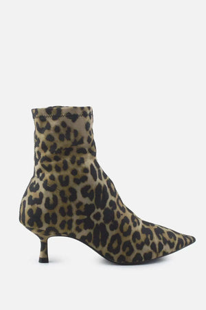 Zara Zipper Kitten Ankle Boots | Textile - sundaybazar