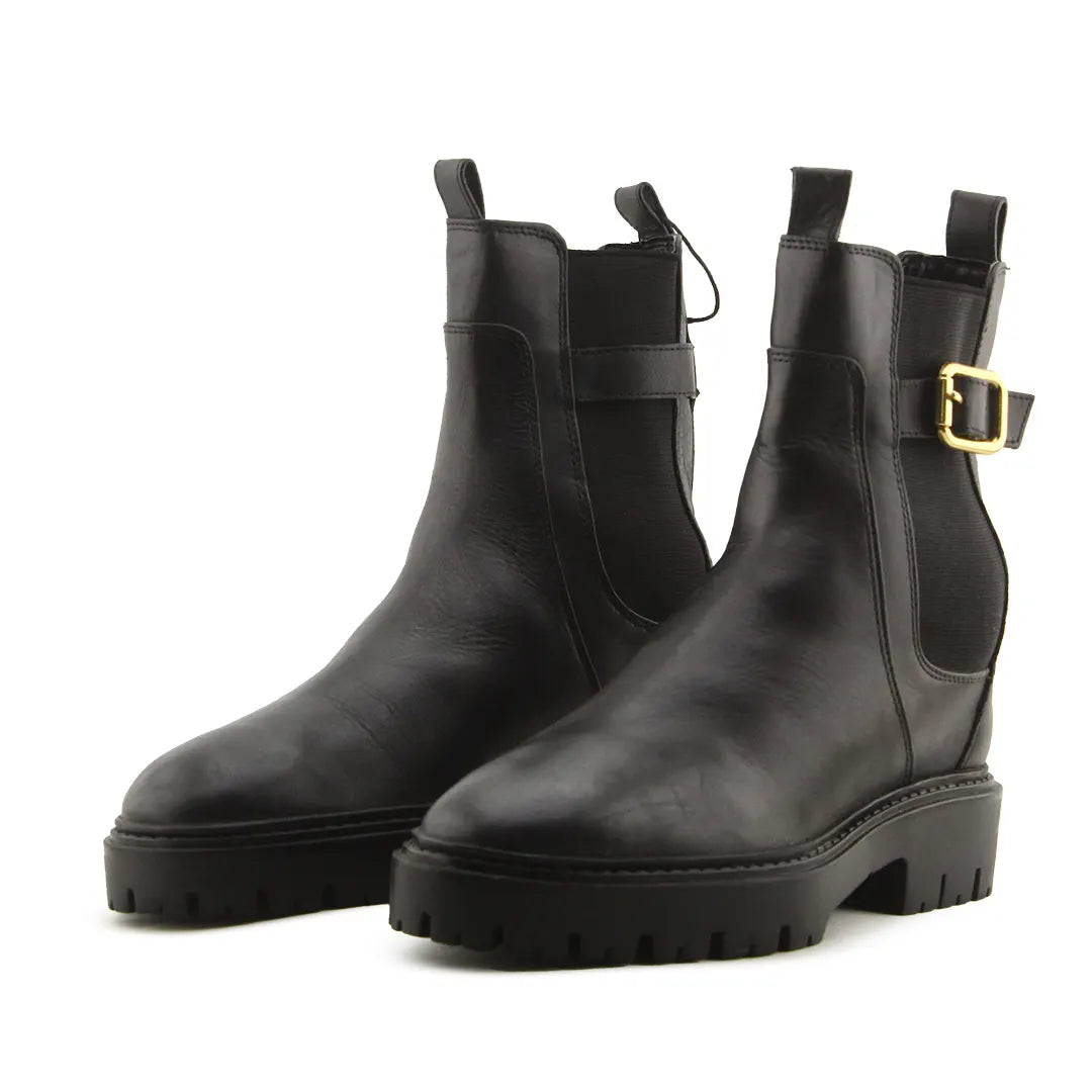Zara Sterchable Buckle Strap Ankle Boots | 100% Authentic Leather