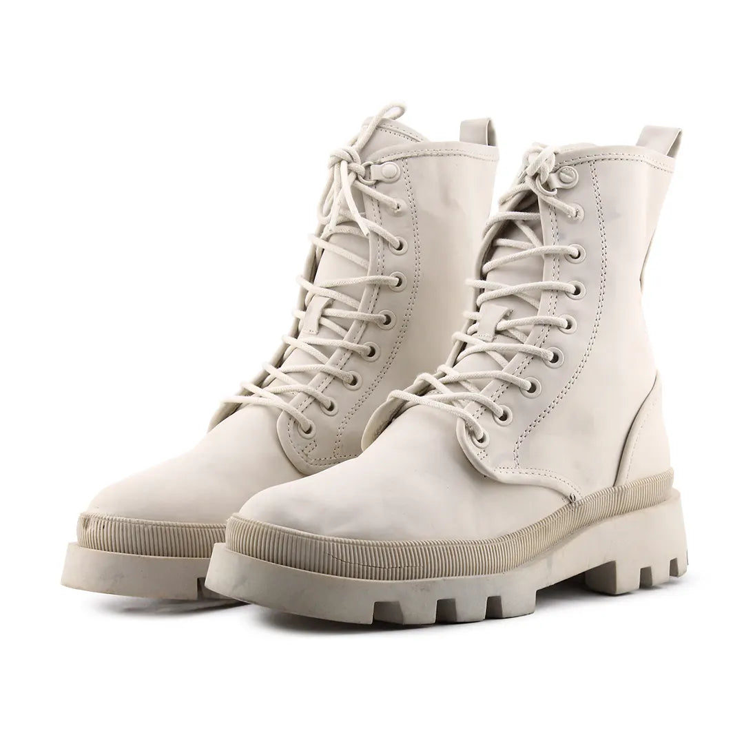 Pull & Bear Lace Up Ankle Boot | 100% Authentic Leather