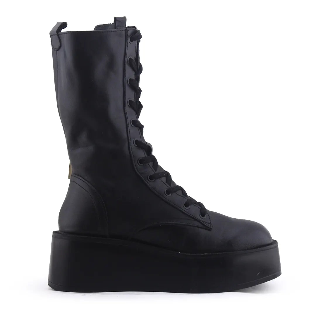 Zara Zipper Lace Up Ankle Boot | 100% Authentic Leather