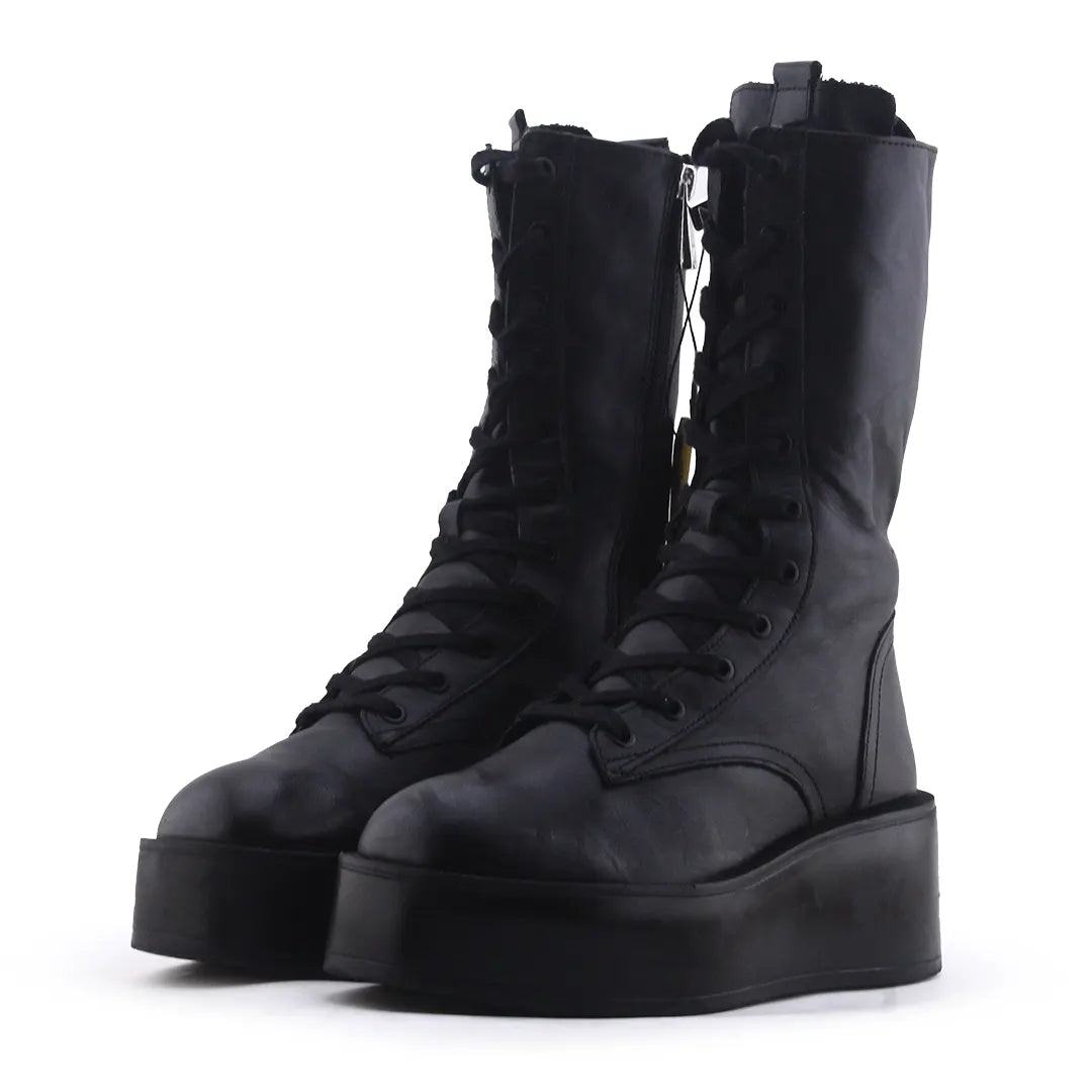 Zara Zipper Lace Up Ankle Boot | 100% Authentic Leather