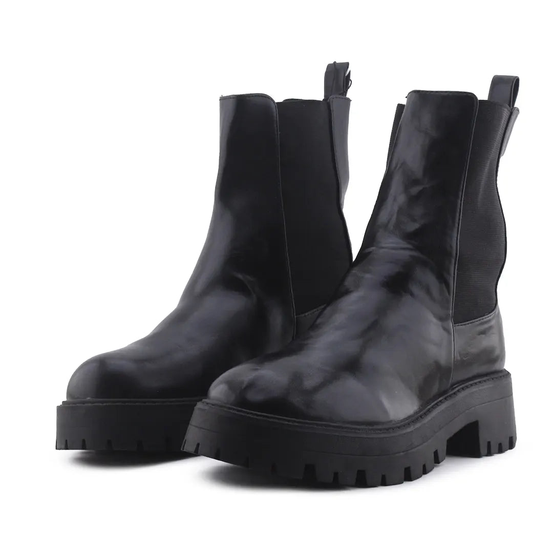 Pull & Bear Stretchable Ankle Boot | 100% Authentic Leather