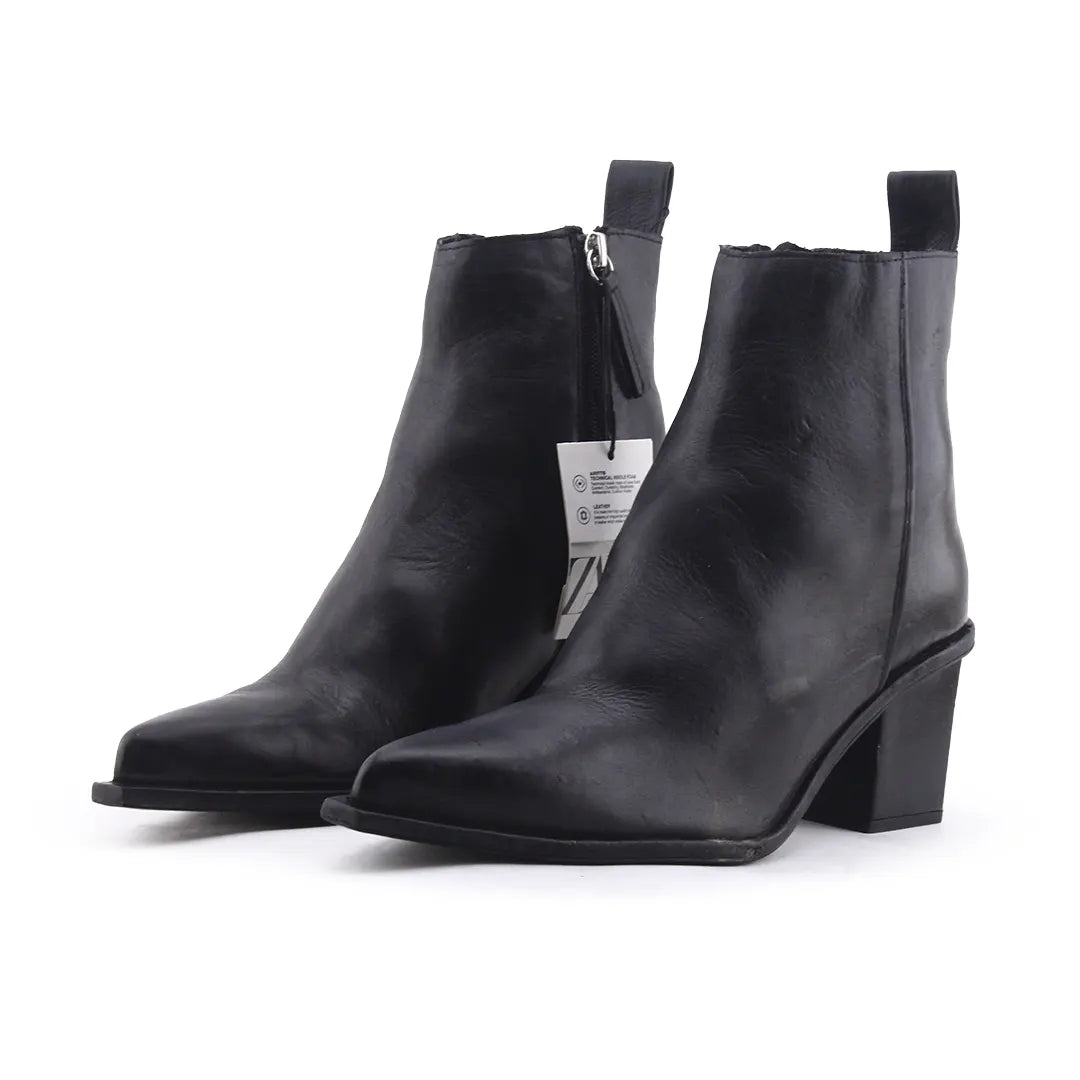 Zara Zipper Ankle Boot | 100% Authentic Leather