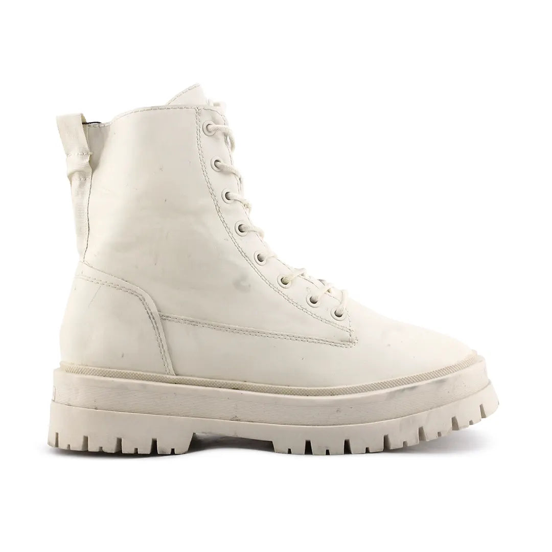 Stradivarius Zipper Lace Up Ankle Boot | 100% Authentic Leather