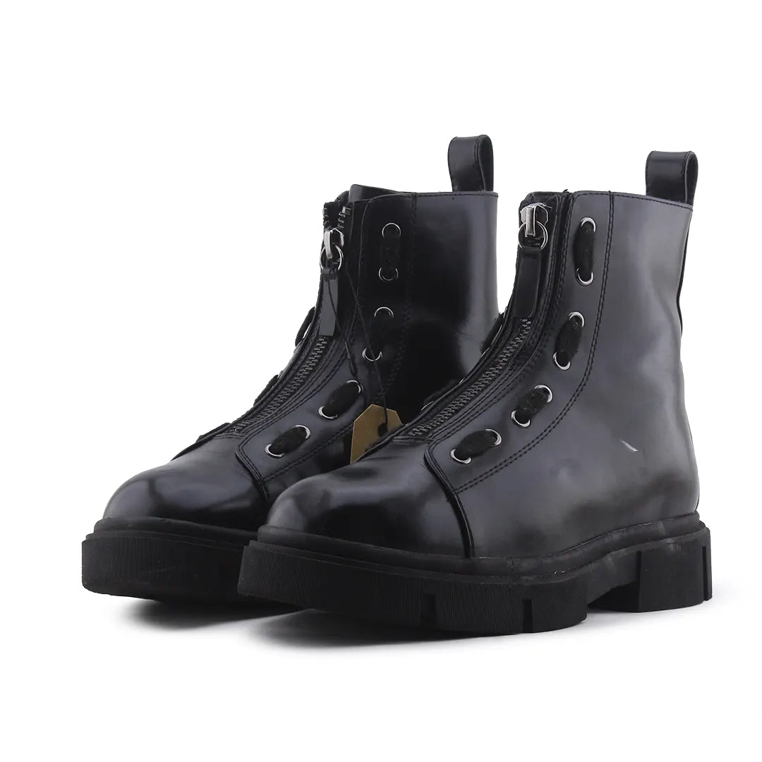 Zara Zipper Ankle Boot | 100% Authentic Leather