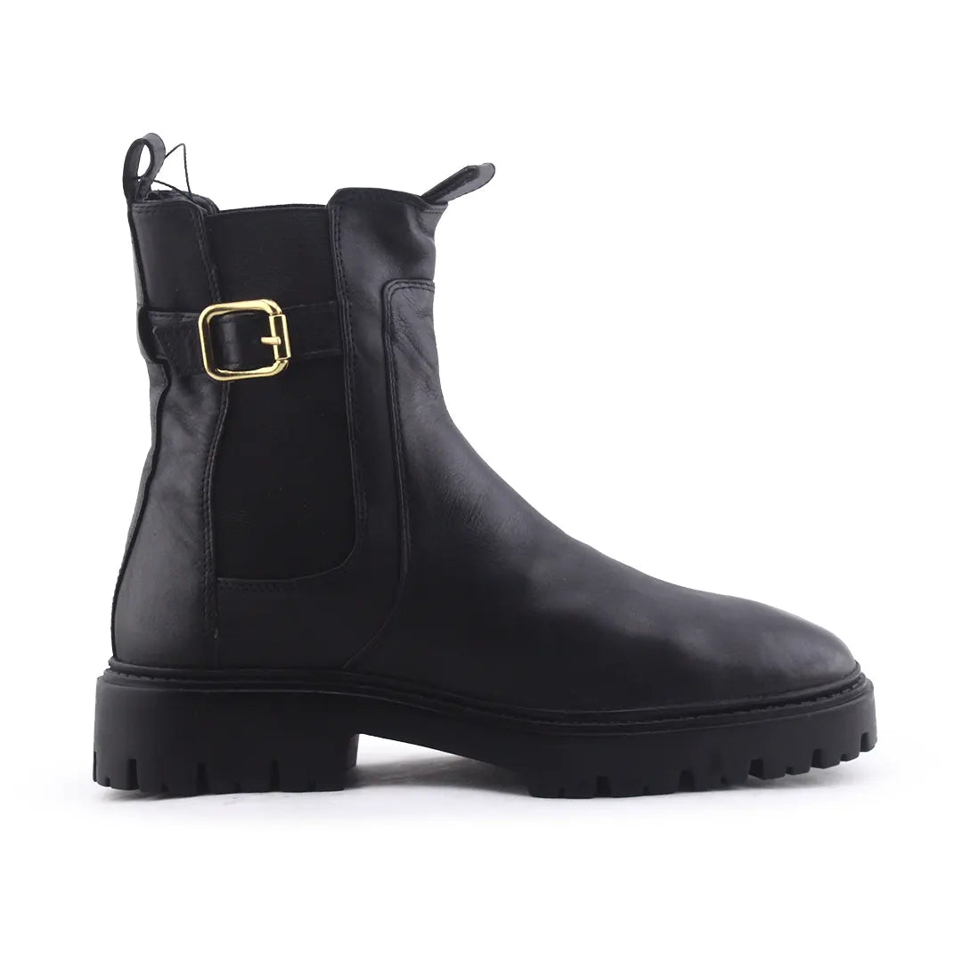 Zara Stretchable Buckle Strap Ankle Boot | 100% Authentic Leather