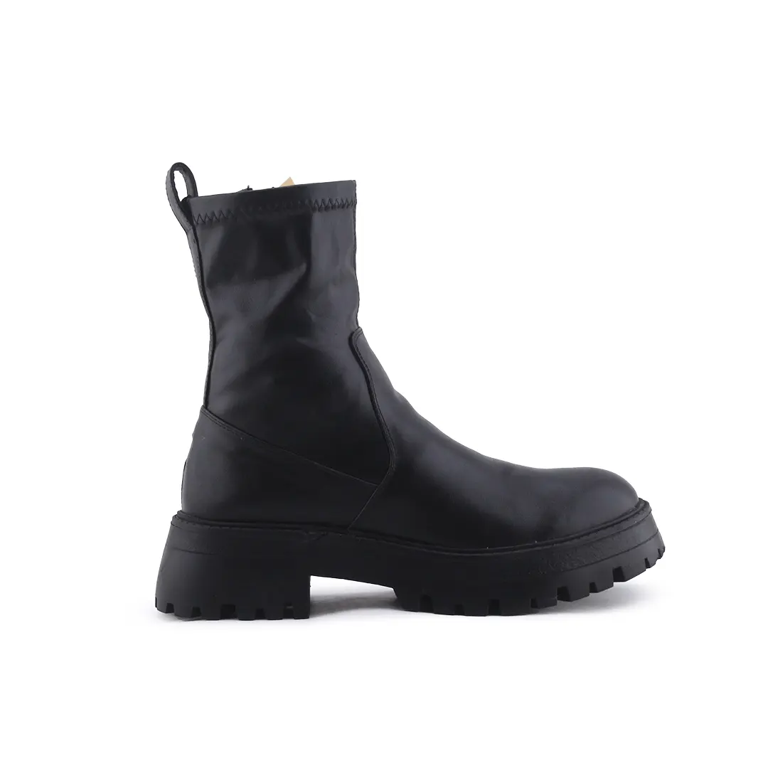 Pull & Bear Zipper Ankle Boot | 100% Authentic Leather
