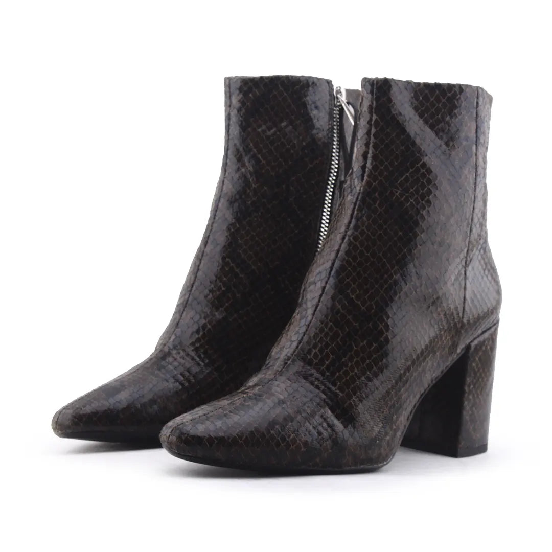 Zara Zipper Ankle Boot | 100% Authentic Leather