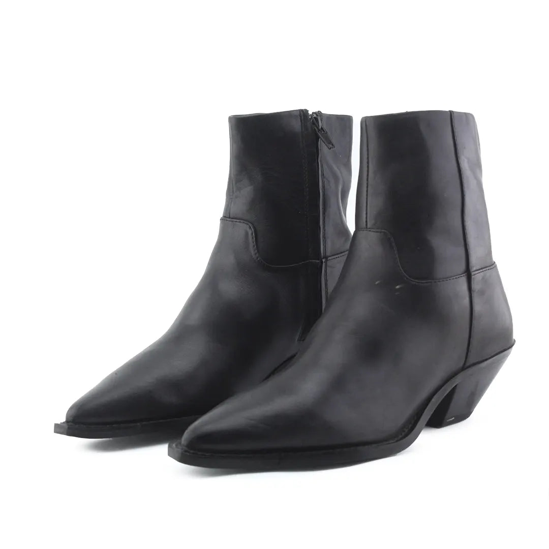 Zara Zipper Ankle Boot | 100% Authentic Leather