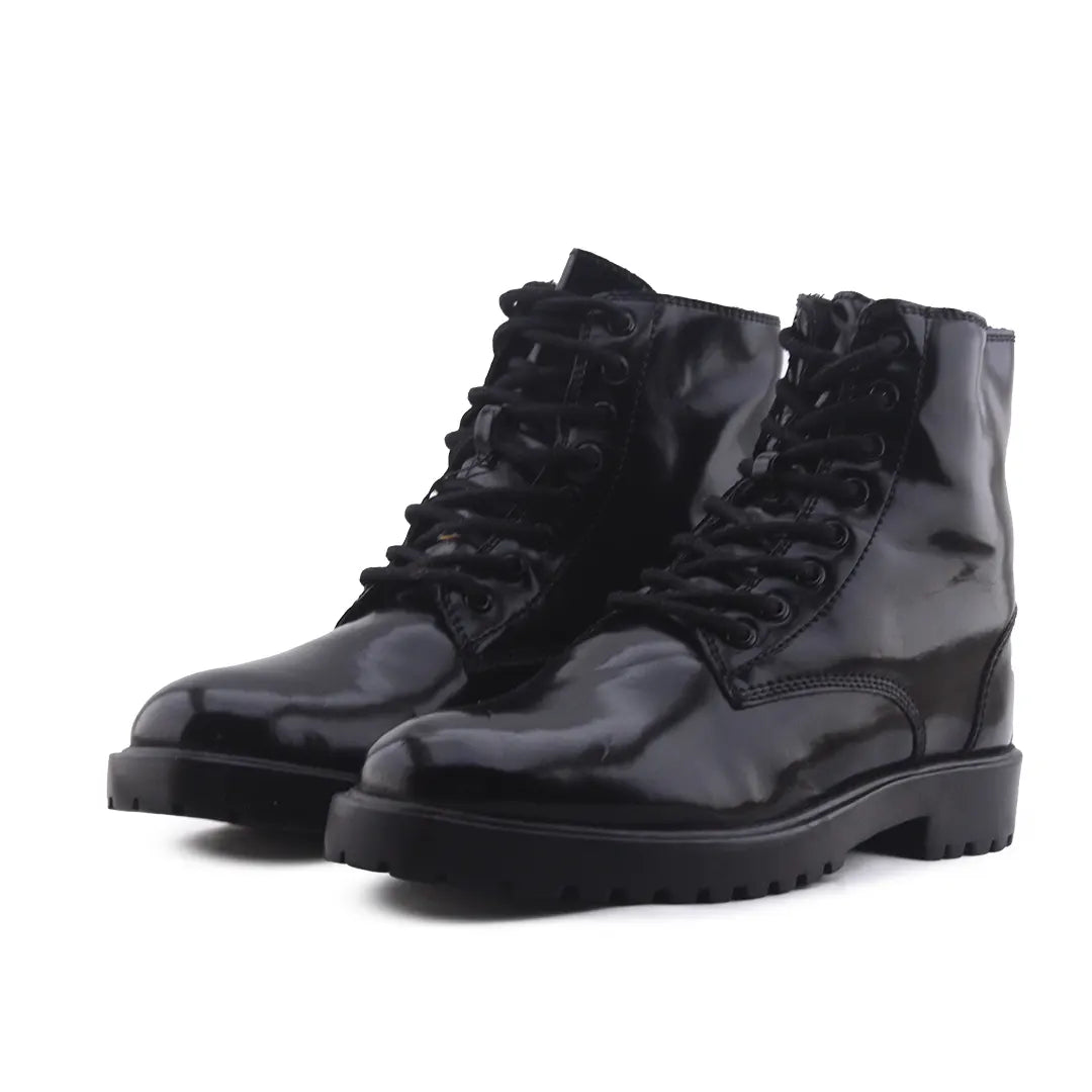 Lefties Lace Up Patent Ankle Boot