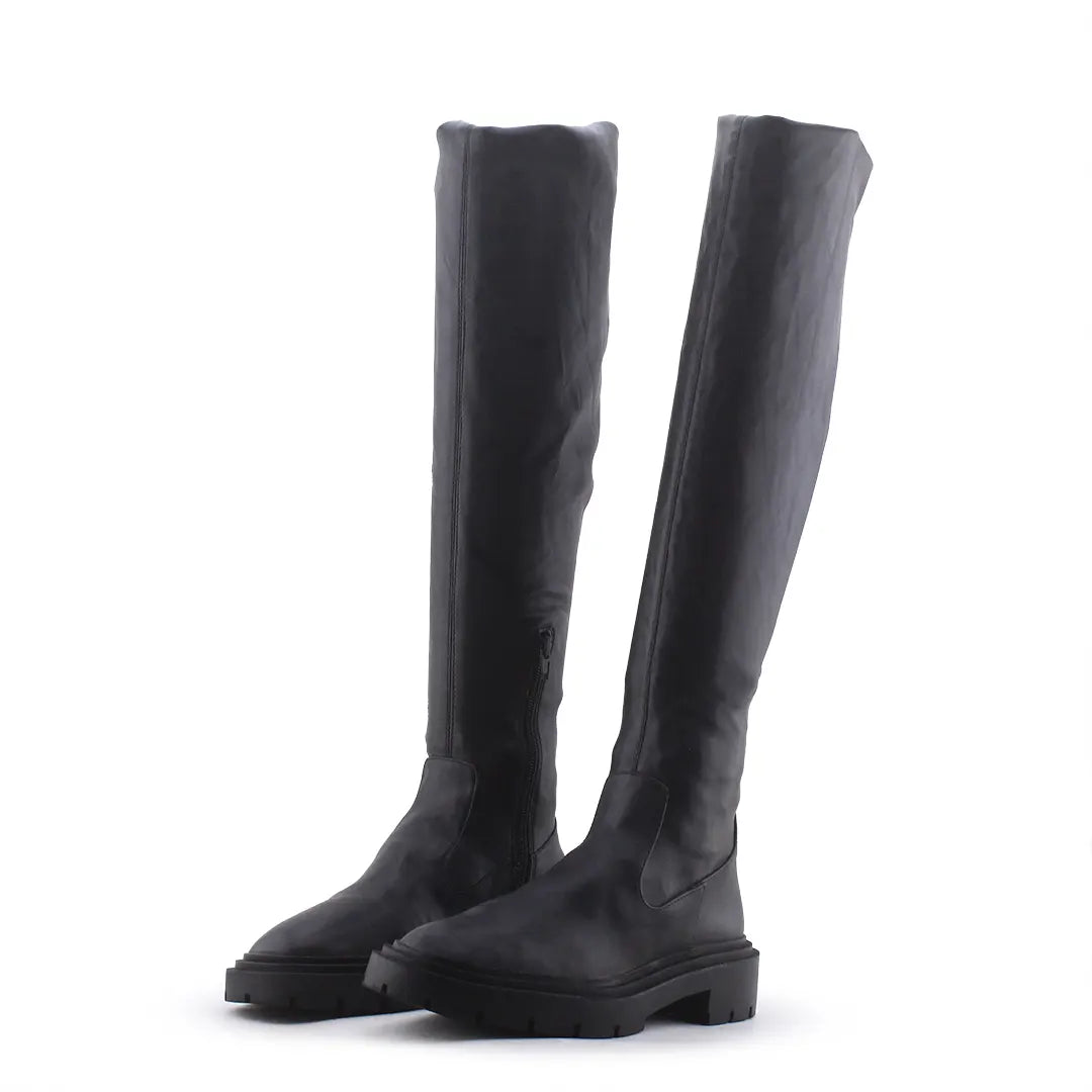 Zara Zipper Over The Knee Boots | 100% Authentic Leather