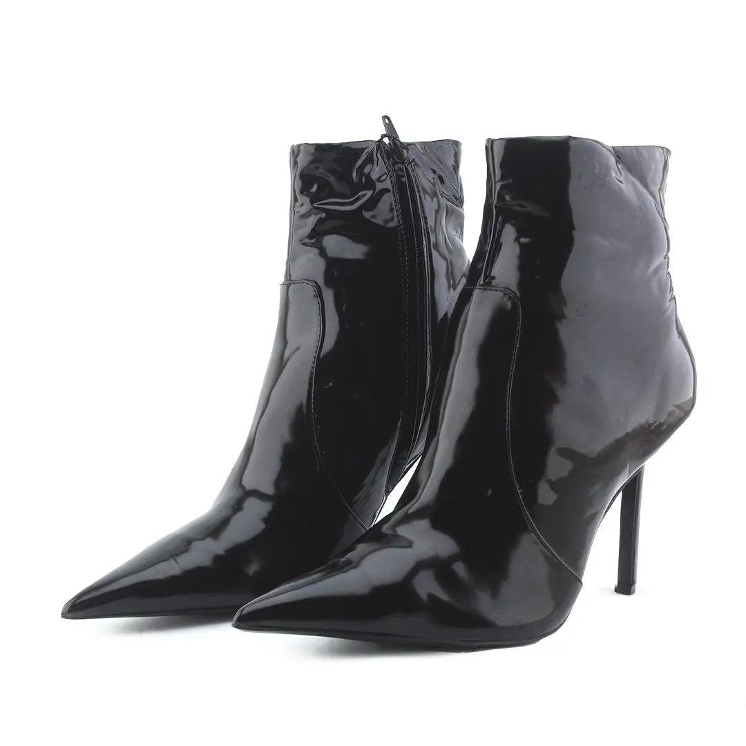 Zara Zipper Patent Ankle Boot