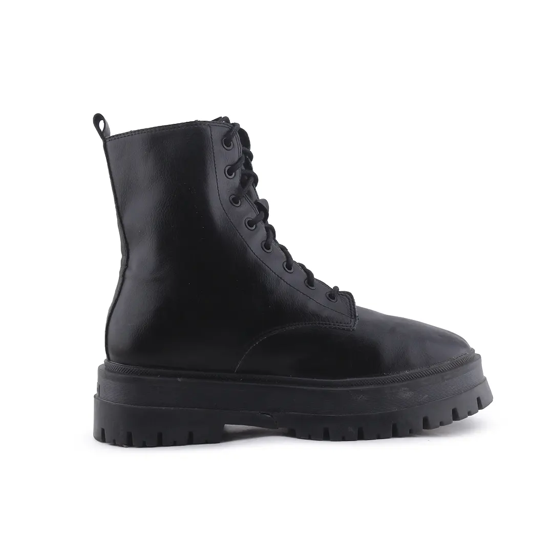 Stradivarius Zipper Lace Up Ankle Boot | 100% Authentic Leather