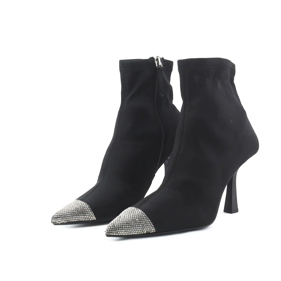 Zara Zipper Textile Ankle Boot