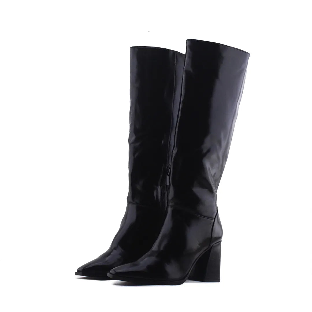 Stradivarius Zipper Knee High Boot | 100% Authentic Leather