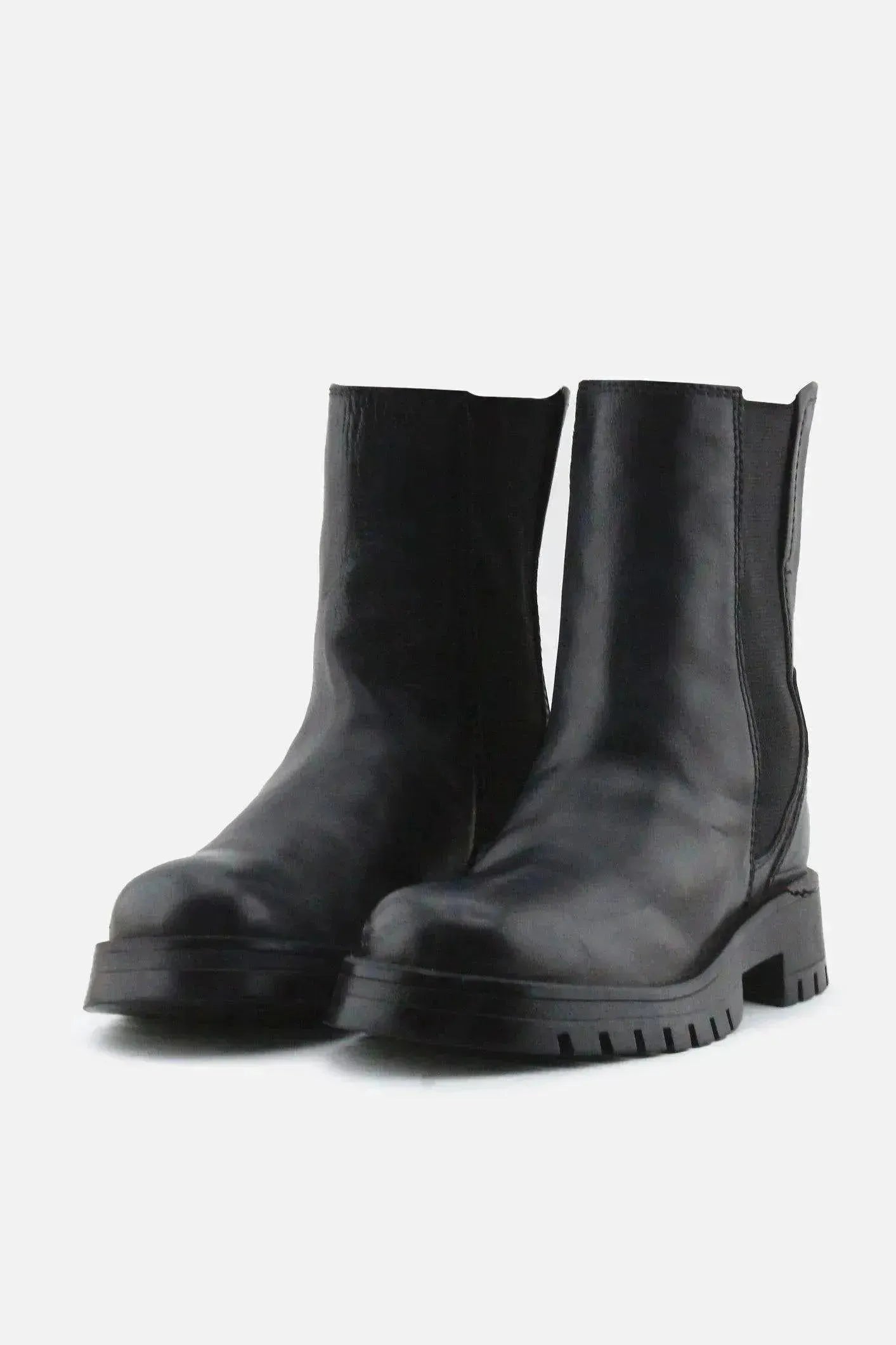 Zara Stretchable Ankle Boots | 100% Authentic Leather - sundaybazar