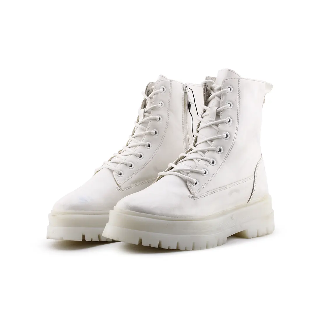 Stradivarius Zipper Lace Up Ankle Boot | 100% Authentic Leather