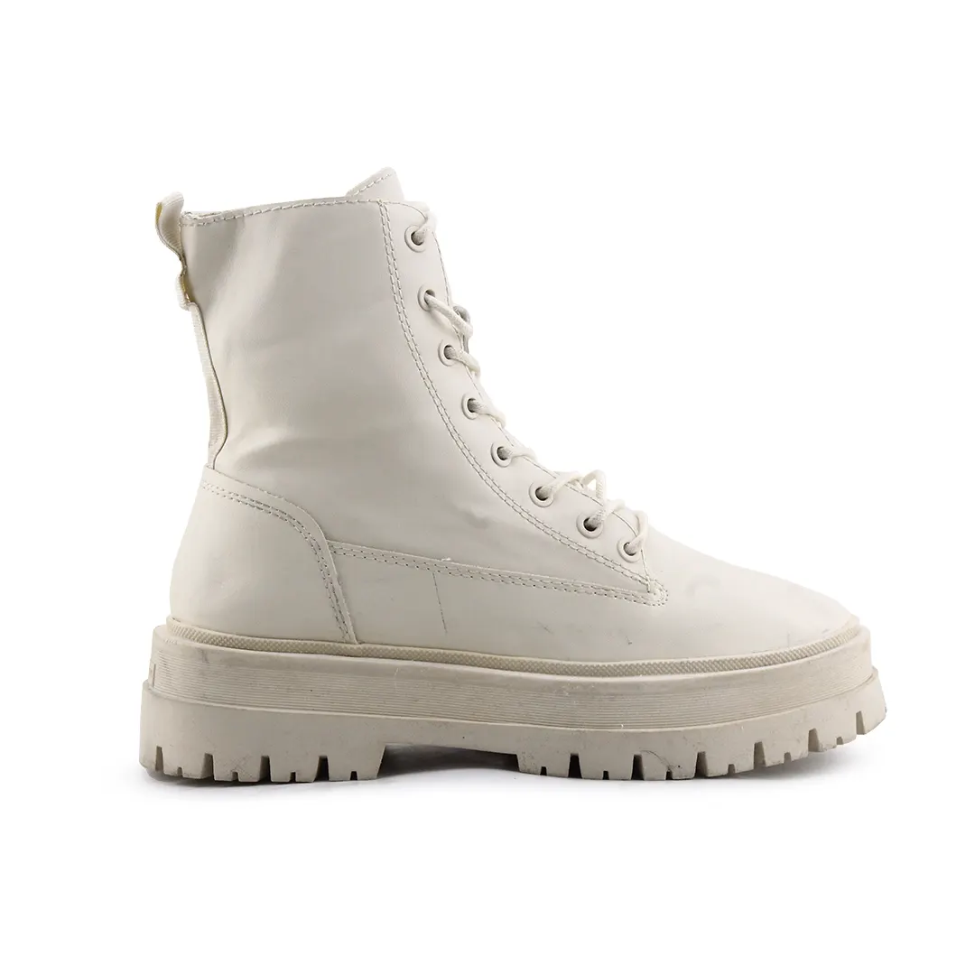 Stradivarius Zipper Lace Up Ankle Boot | 100% Authentic Leather