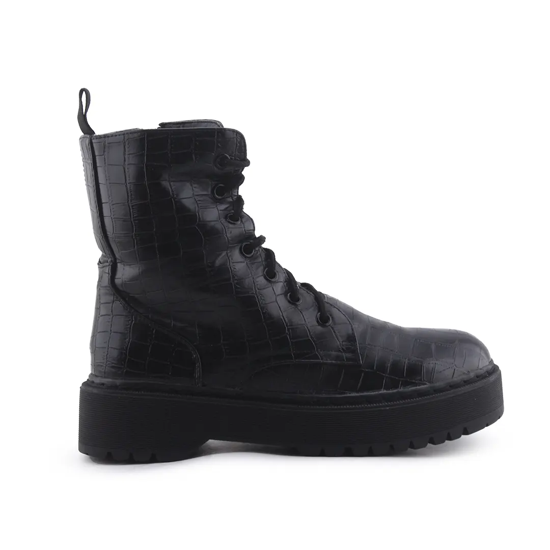 European Brand Zipper Lace Up Ankle Boot | 100% Authentic Leather