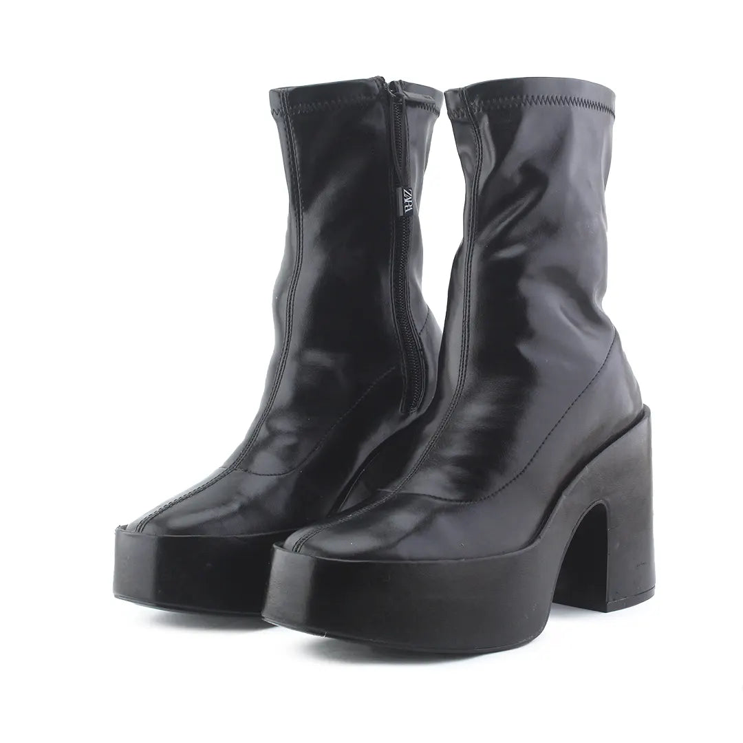 Zara Zipper Ankle Boot | 100% Authentic Leather