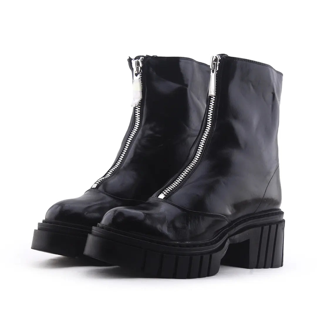 Stradivarius Zipper Ankle Boot | 100% Authentic Leather