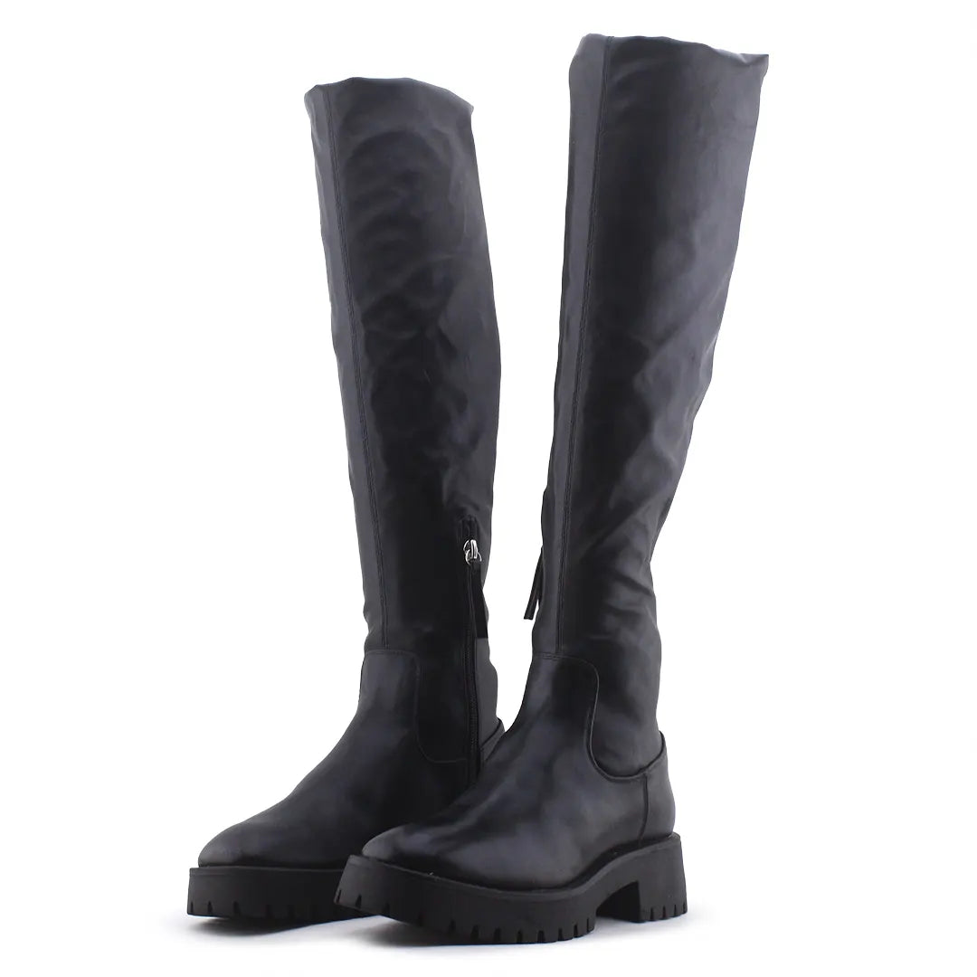 Zara Zipper Knee High Boot | 100% Authentic Leather