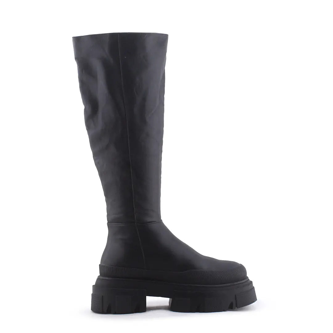 Bershka Zipper Knee High Boot | 100% Authentic Leather