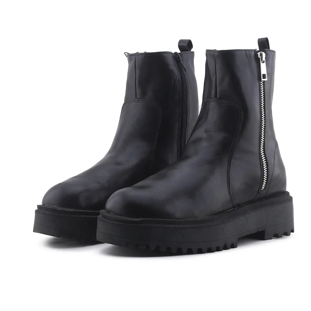 Zara Zipper Ankle Boot | 100% Authentic Leather