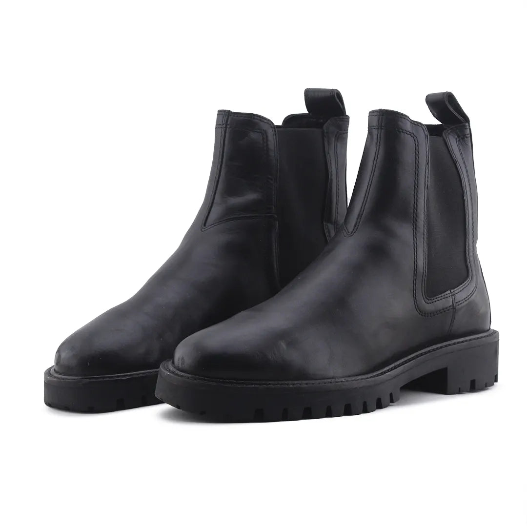 Massimo Dutti Stretchable Ankle Boot | 100% Authentic Leather