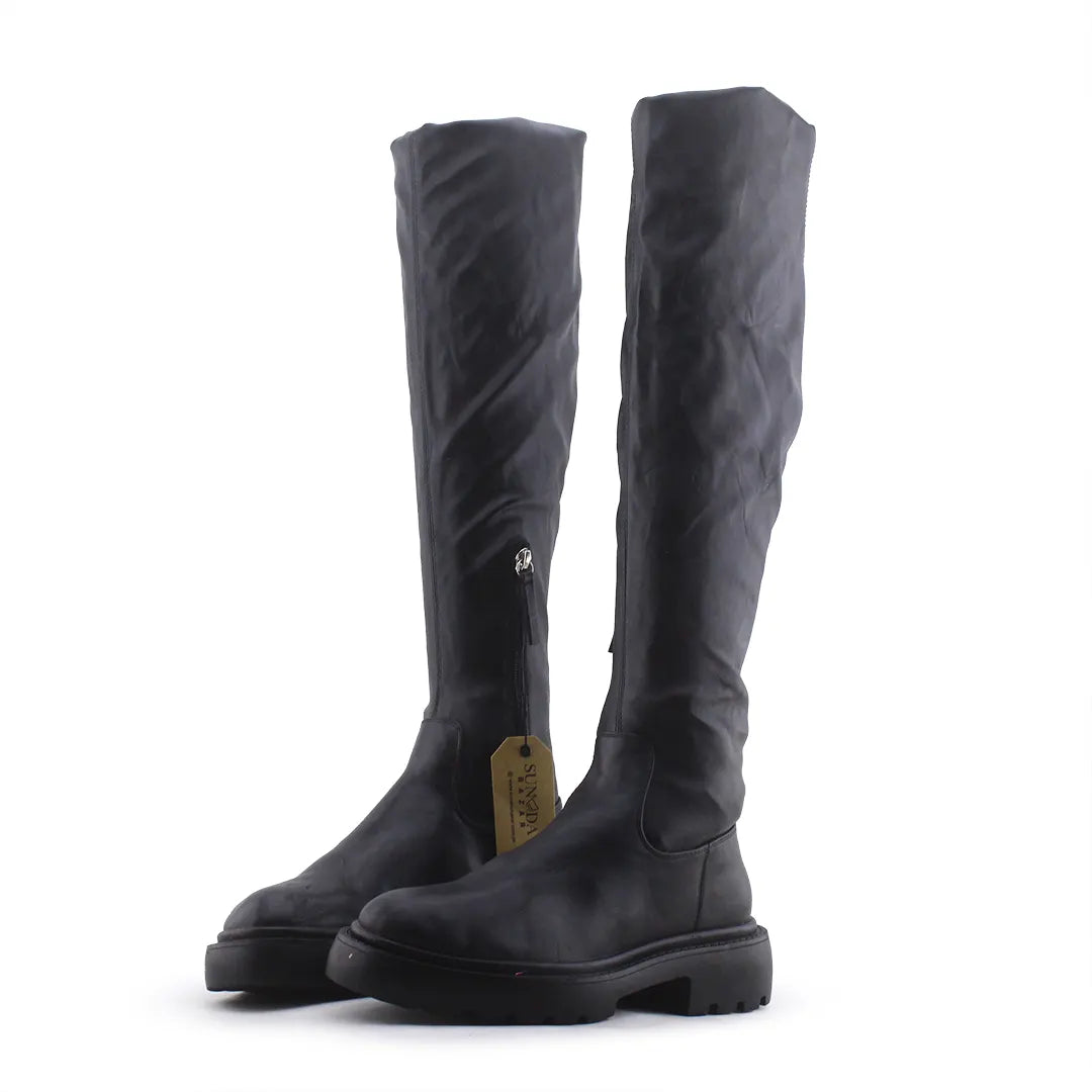 Zara Zipper Knee High Boot | 100% Authentic Leather