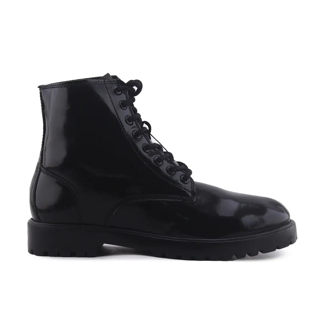 Lefties Lace Up Patent Ankle Boot