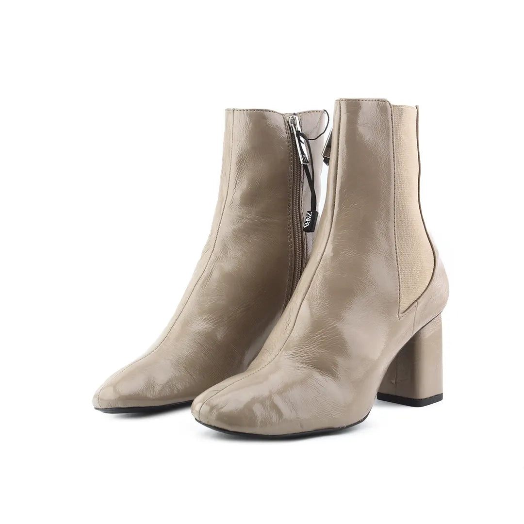 Zara Zipper Stretchable Ankle Boot