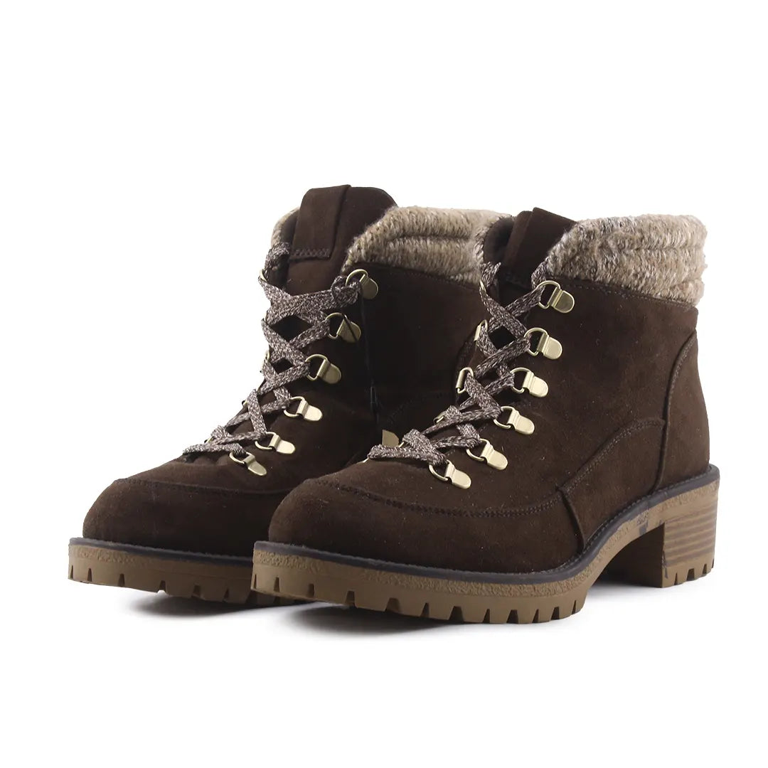 True Craft Lace Up Suede Ankle Boot