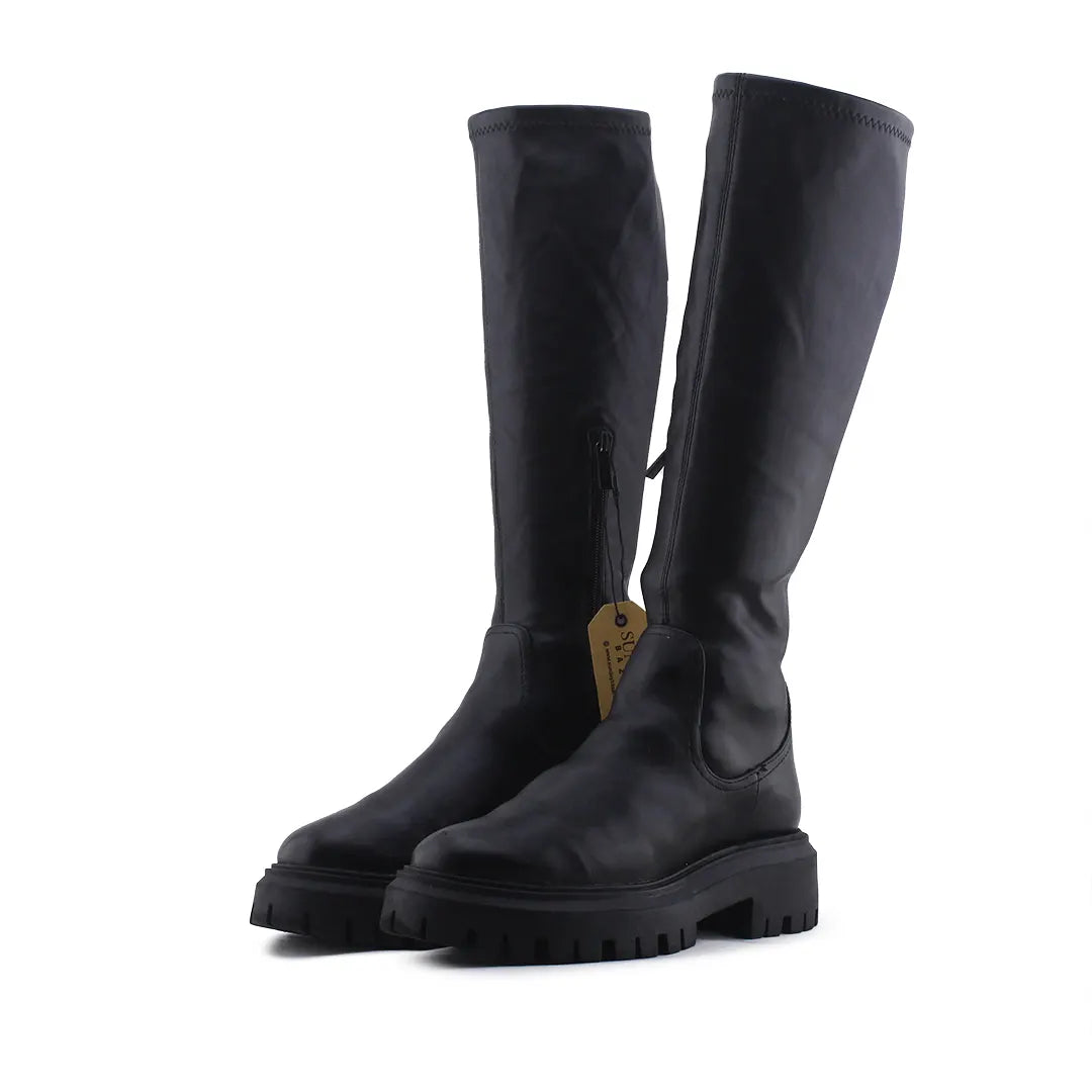 Stradivarius Zipper Knee High Boot | 100% Authentic Leather