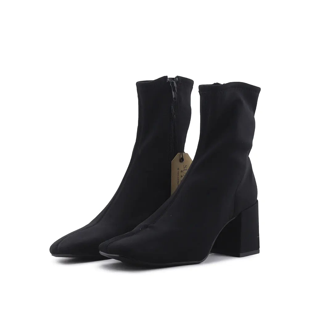 Zara Zipper Textile Ankle Boot