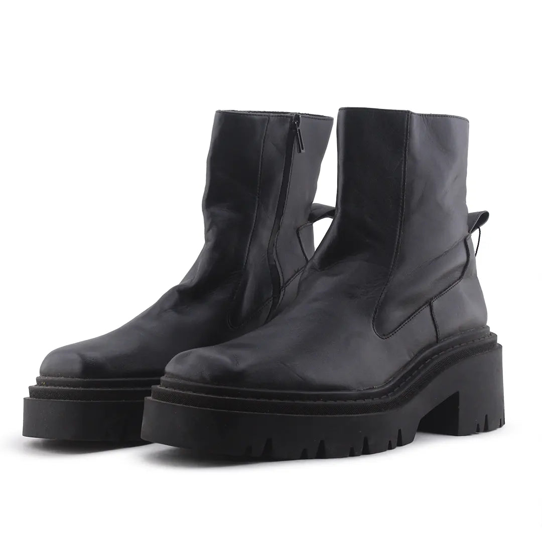 Zara Zipper Ankle Boots