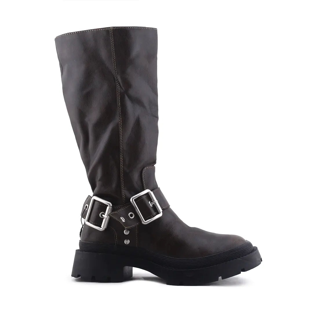 Zara Buckle Strap Knee High Boot | 100% Authentic Leather