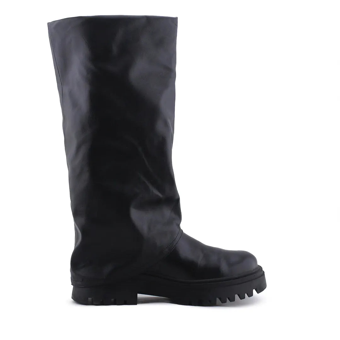Pull & Bear Zipper Knee High Boot | 100% Authentic Leather