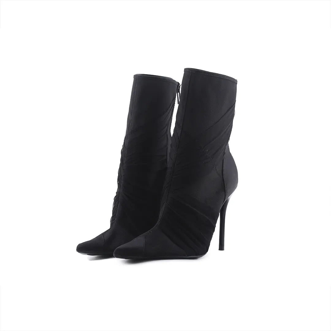 Zara Zipper Knitted Ankle Boot