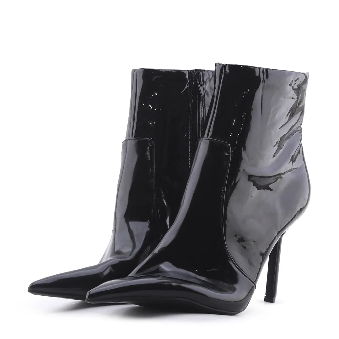 Zara Zipper Patent Ankle Boot