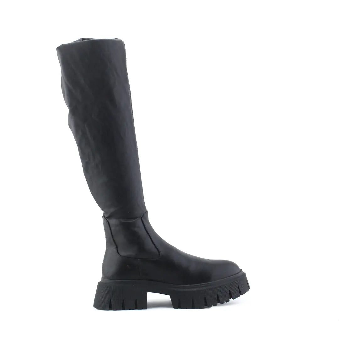 Zara Zipper Over The Knee Boot | 100% Authentic Leather