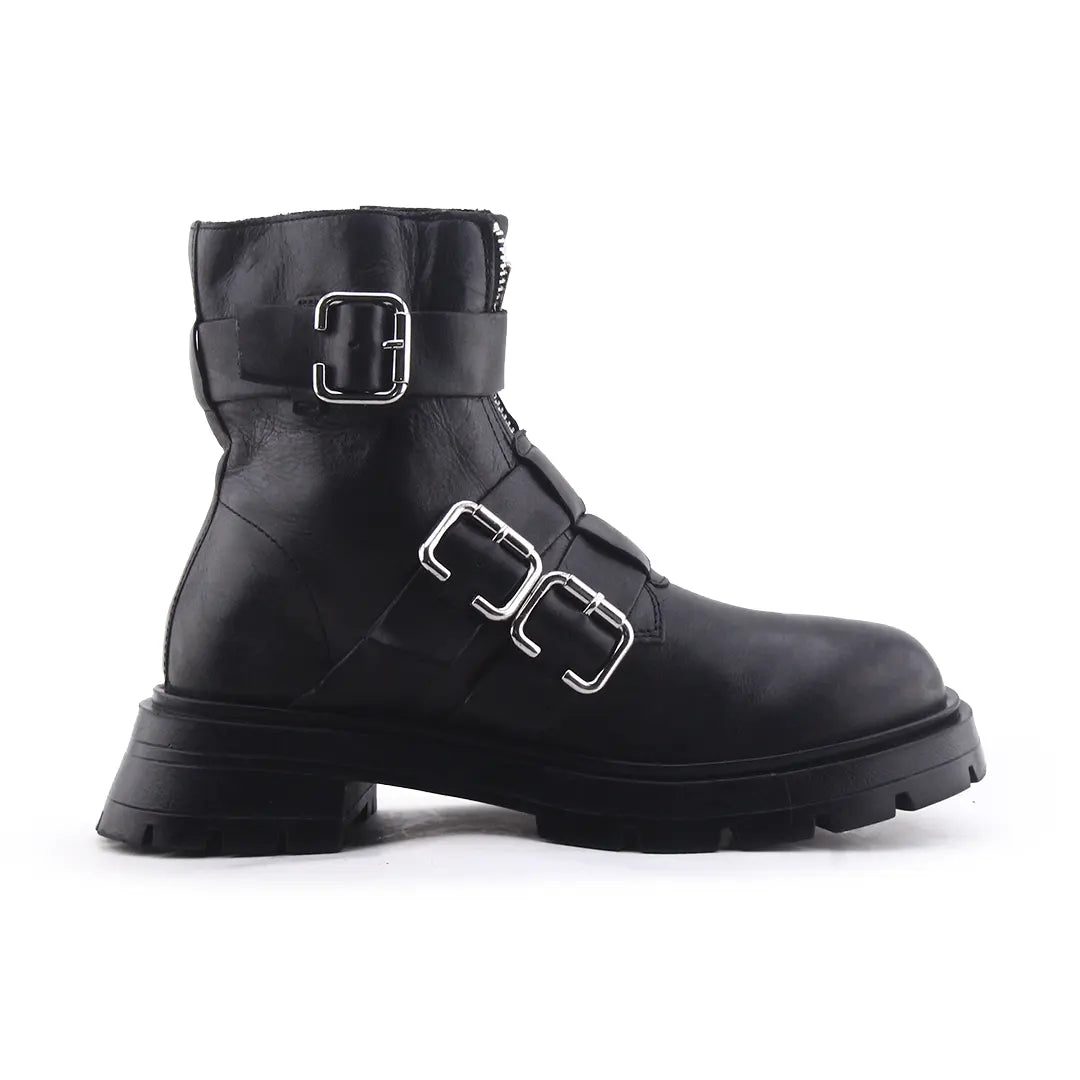 Zara Zipper Buckle Strap Ankle Boot | 100% Authentic Leather