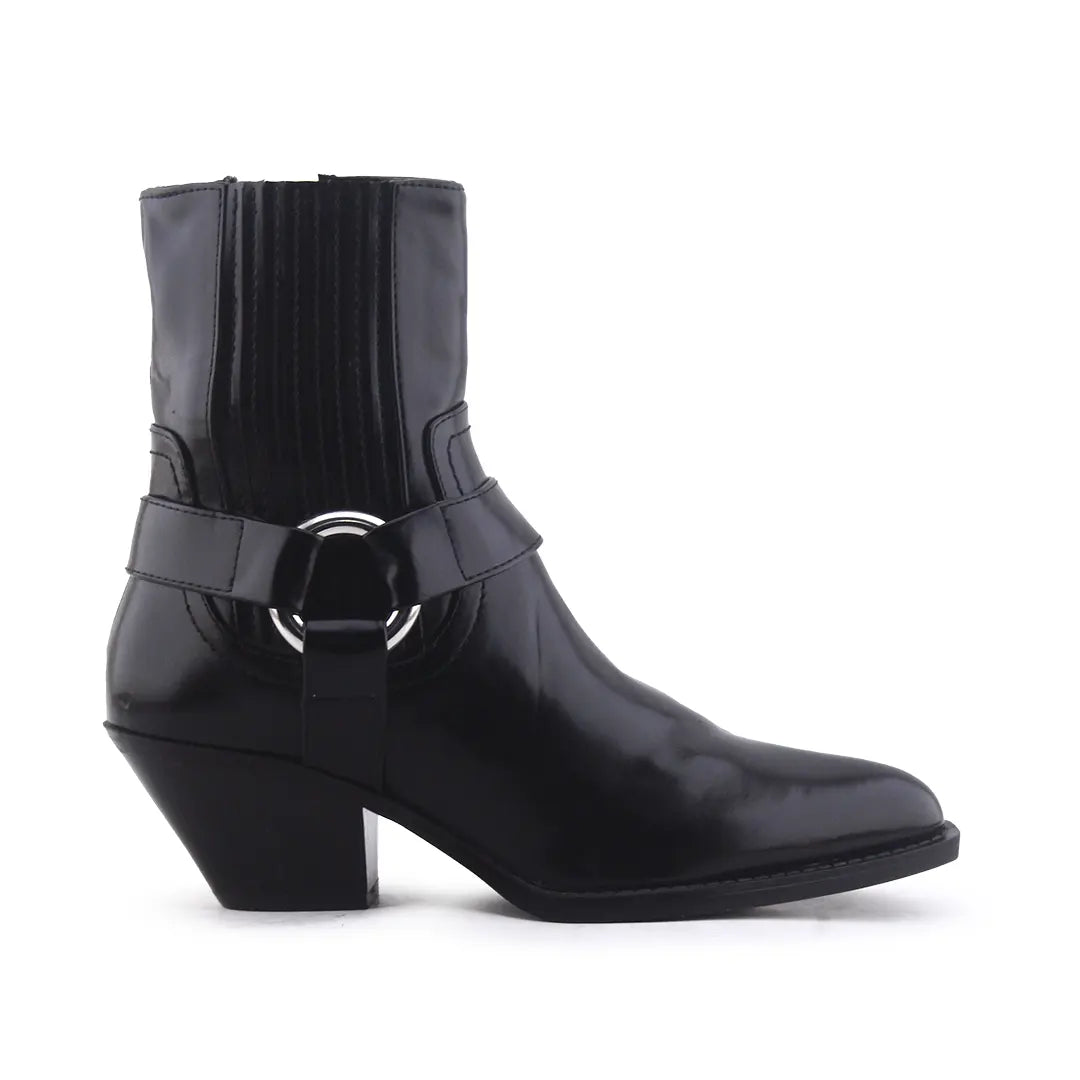 Zara Zipper Stretchable Ankle Boot | 100% Authentic Leather