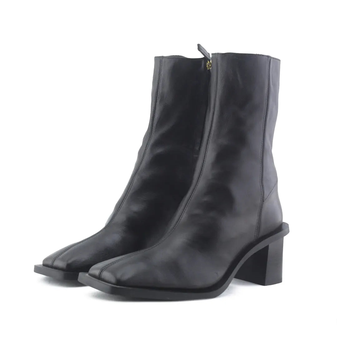 Zara Zipper Ankle Boot | 100% Authentic Leather