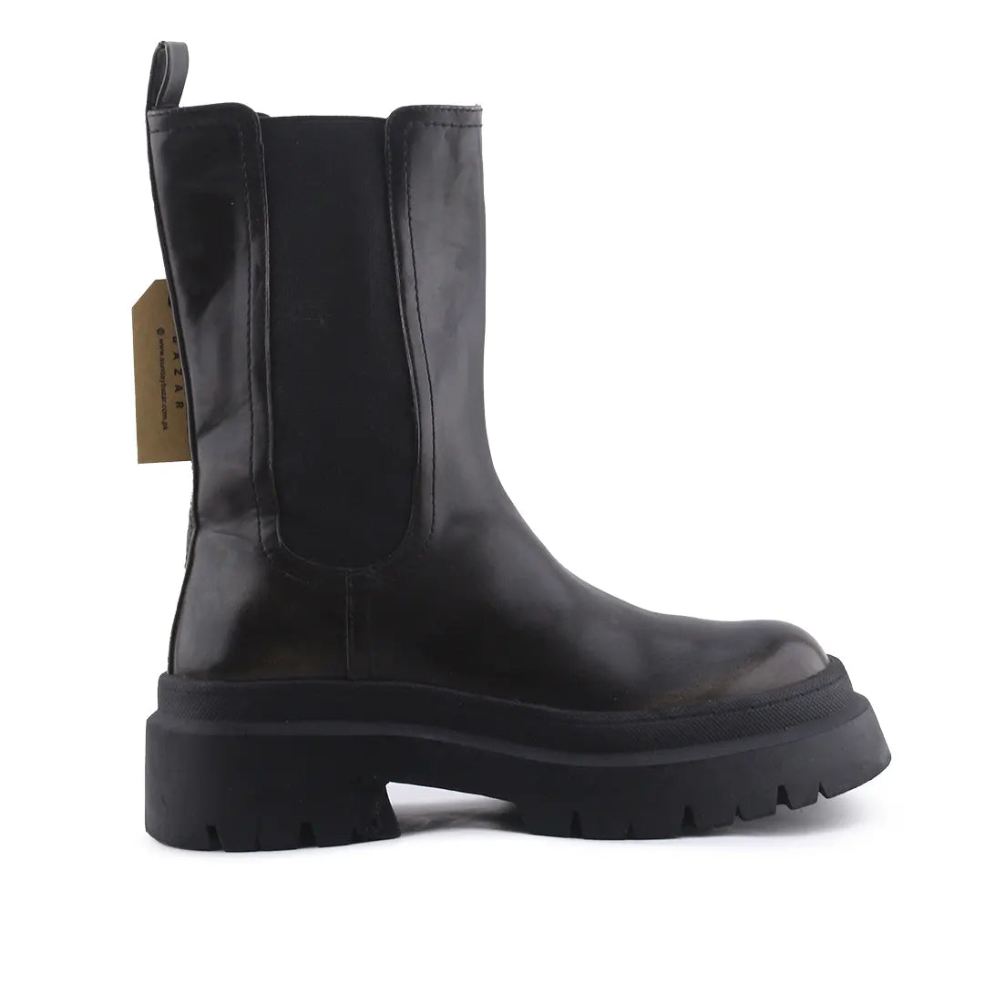 Pull & Bear Stretchable Ankle Boot | 100% Authentic Leather