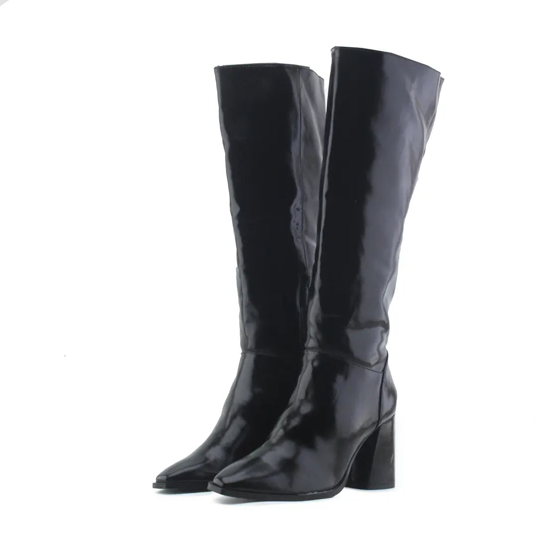 Stradivarius Zipper Knee High Boot | 100% Authentic Leather