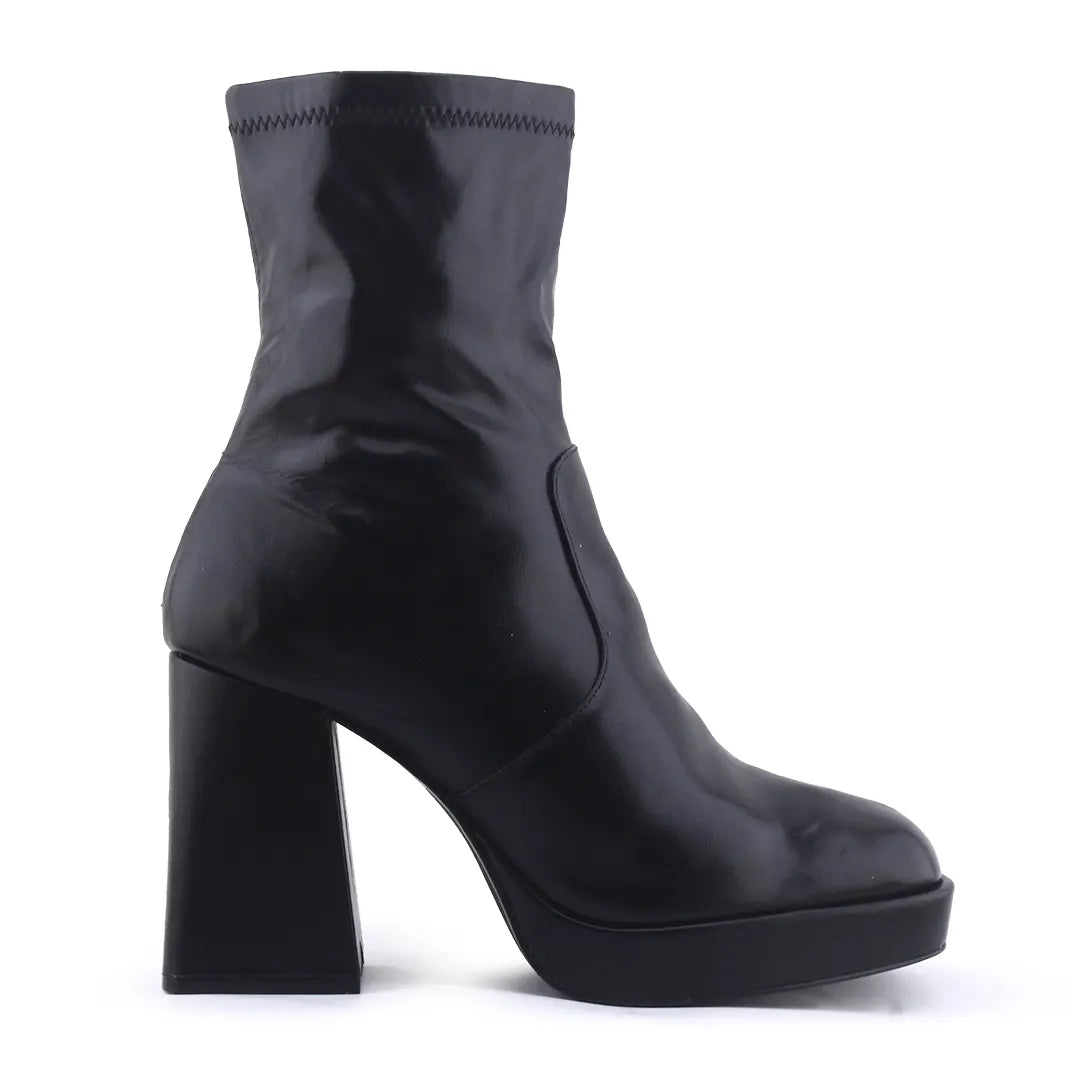 Pull & Bear Zipper Ankle Boot | 100% Authentic Leather