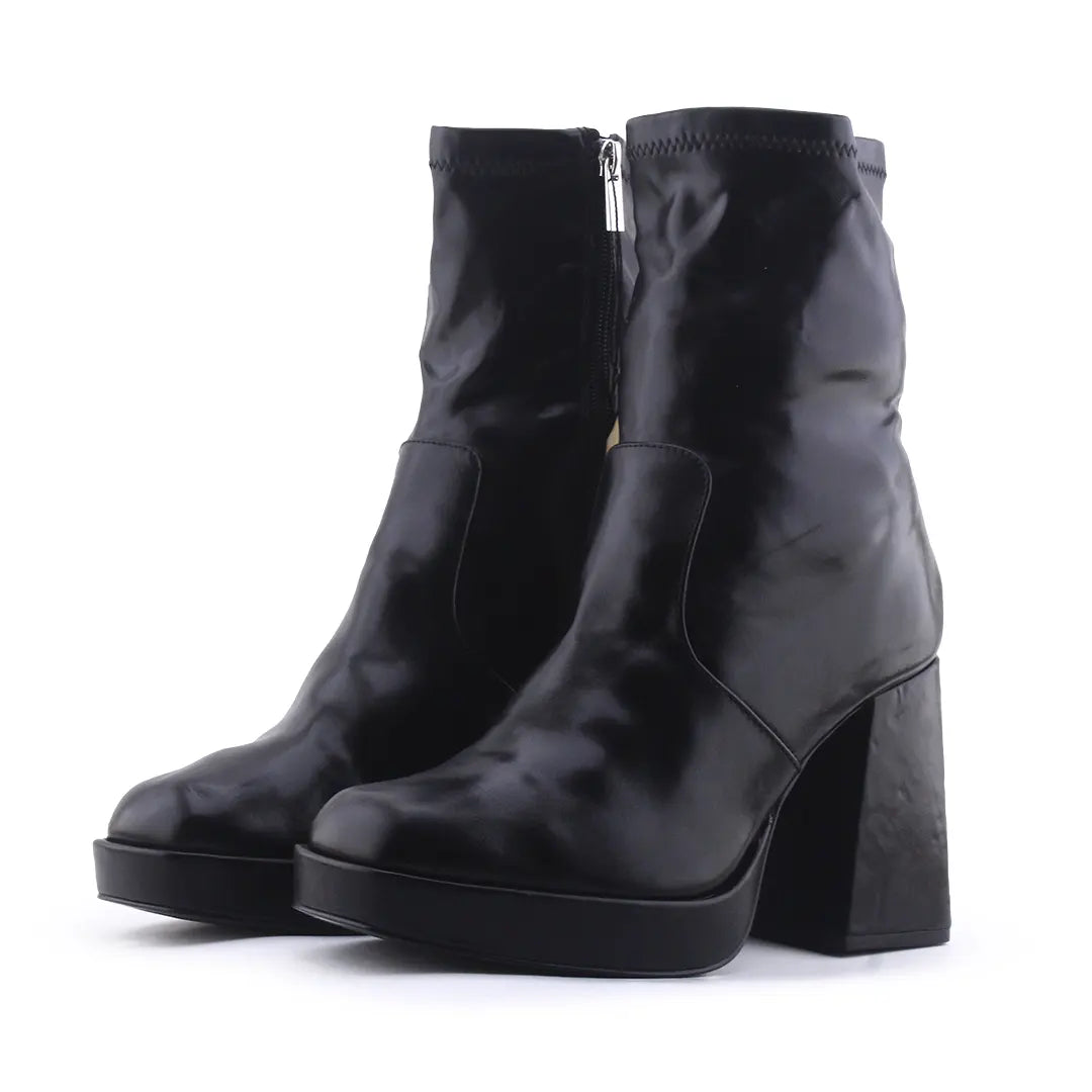Pull & Bear Zipper Ankle Boot | 100% Authentic Leather